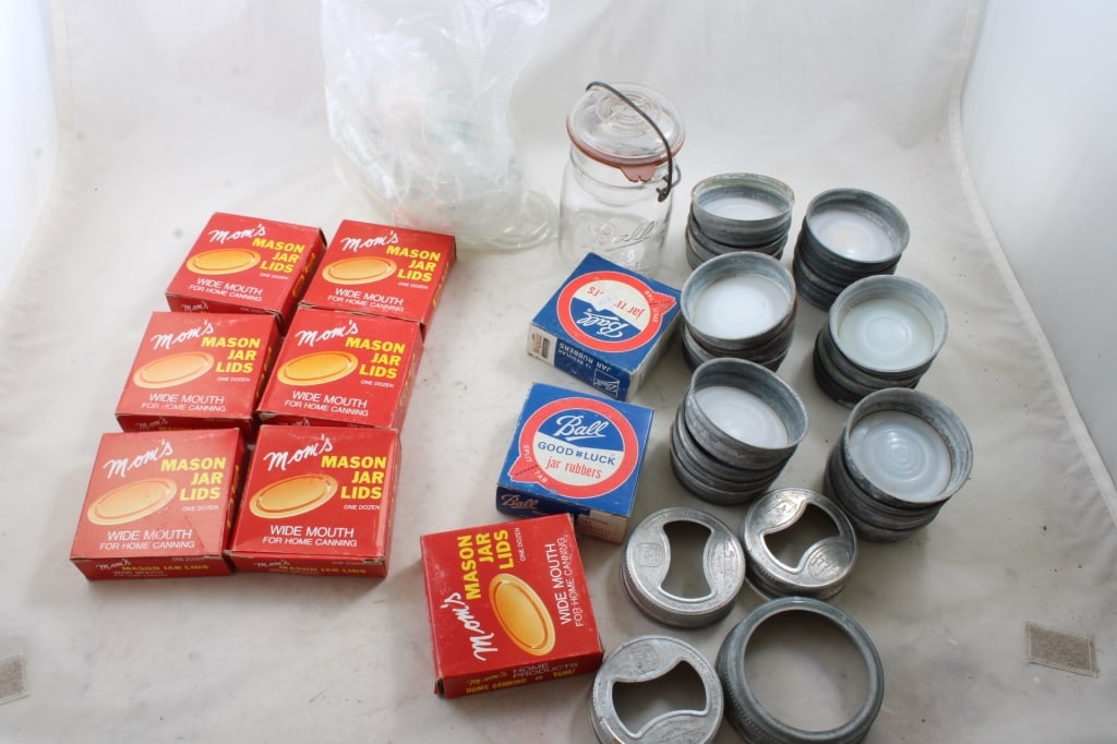 Mason Jr Lids, Rings, Glass Inserts (1 of 16)