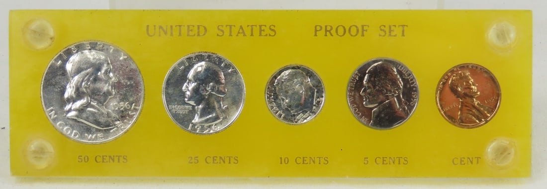 1956 US Silver Proof Set in yellow case (1 of 12)