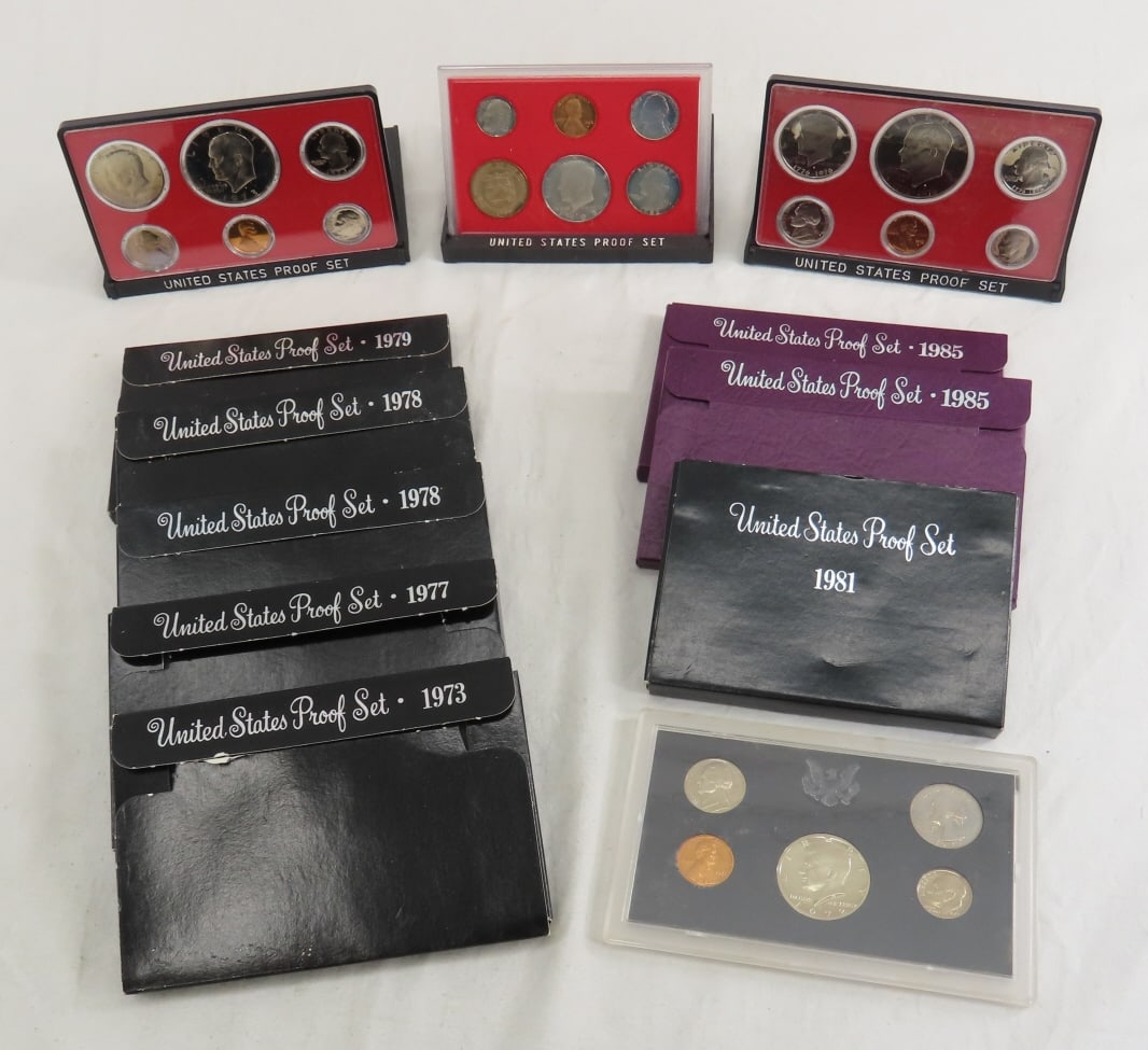 12 1970's & 1980's US Proof Sets (1 of 20)