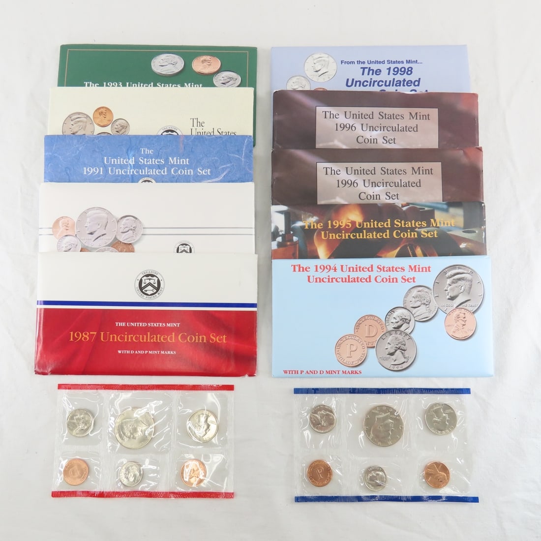 10 US Mint Sets 1987, 1988, 1991-96, 1996, 1998 (1 of 11)