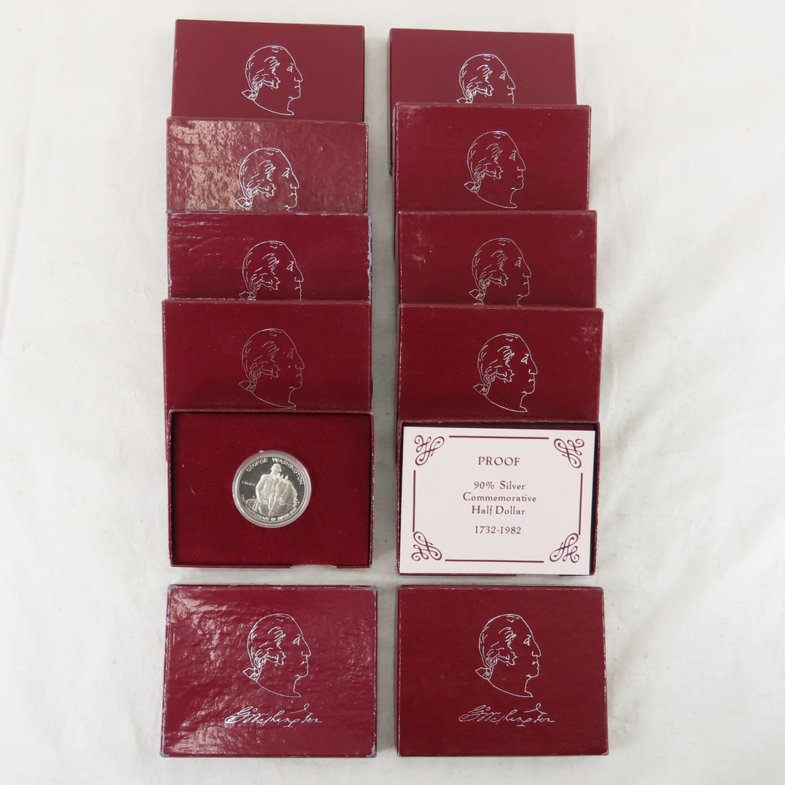 10 1982 Washington Silver Half Dollar Proofs (1 of 20)