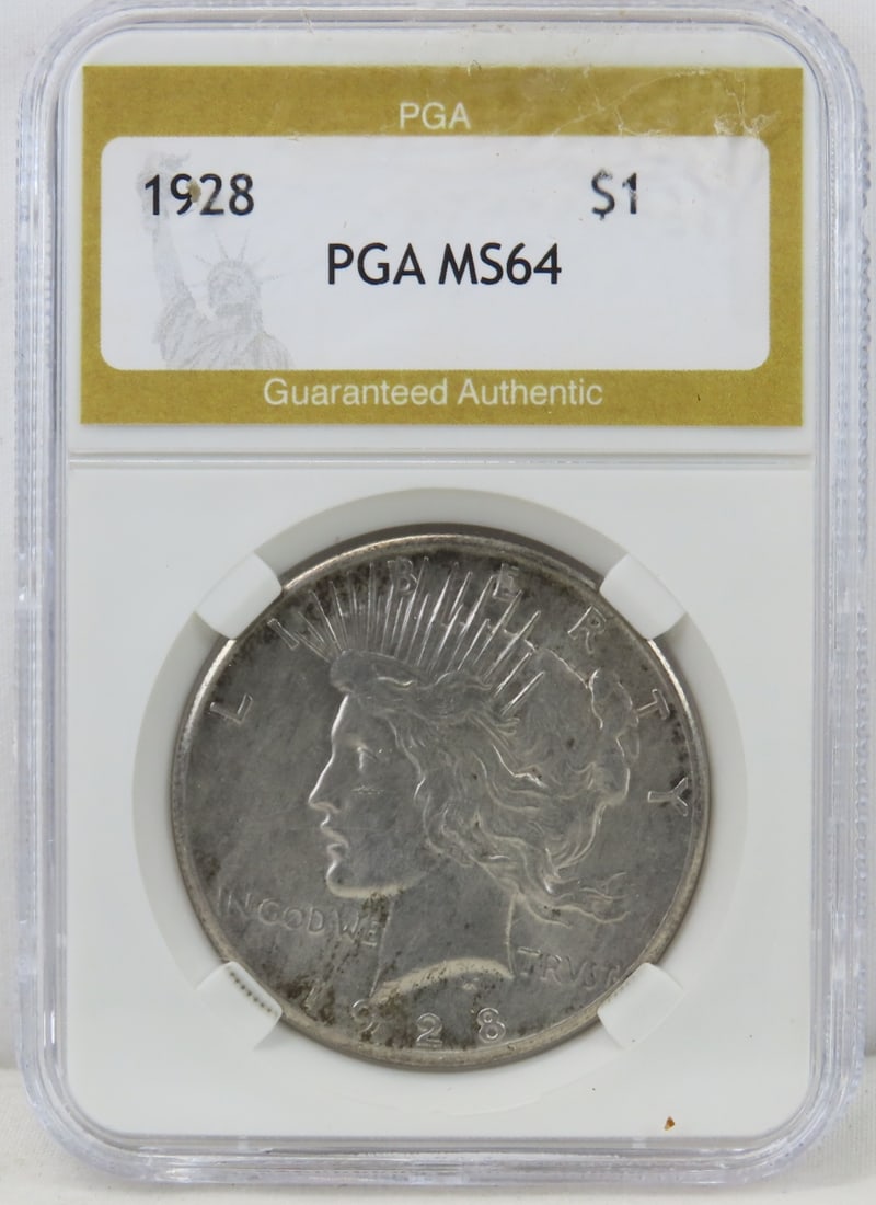 1928 Peace Silver Dollar PGA Graded MS64 (1 of 4)
