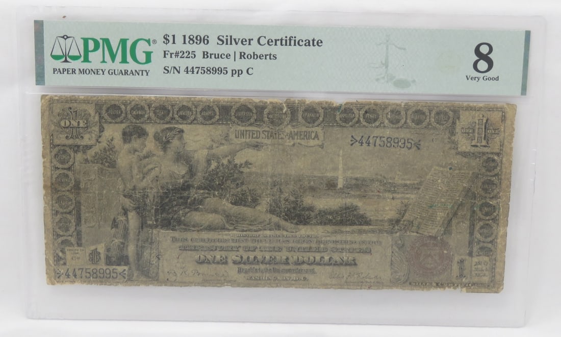 1896 $1 Silver Certificate Educational PMG VG8 (1 of 12)