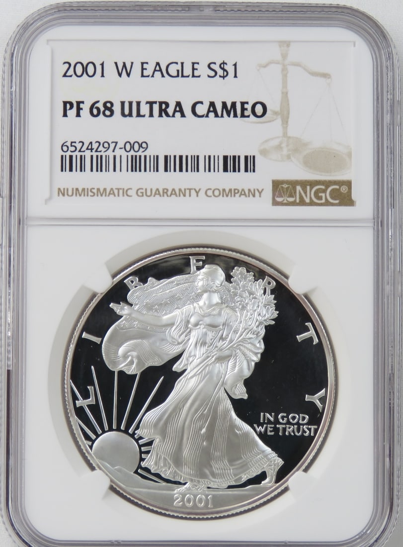 2001 W American Silver Eagle PF68 ULTRA CAMEO (1 of 4)