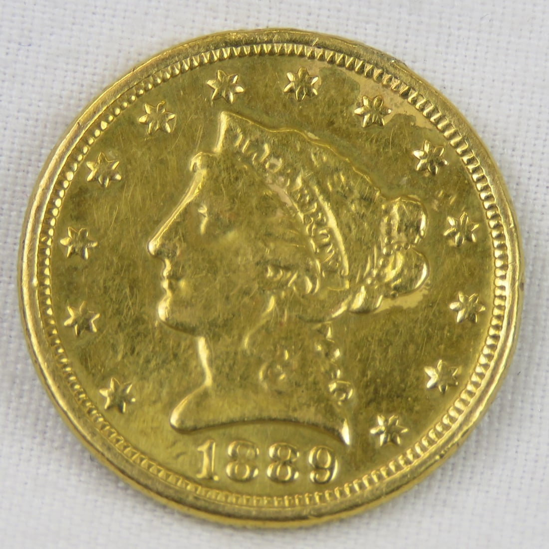 1889 $2 1/2 Gold Liberty Head Quarter Eagle (1 of 2)