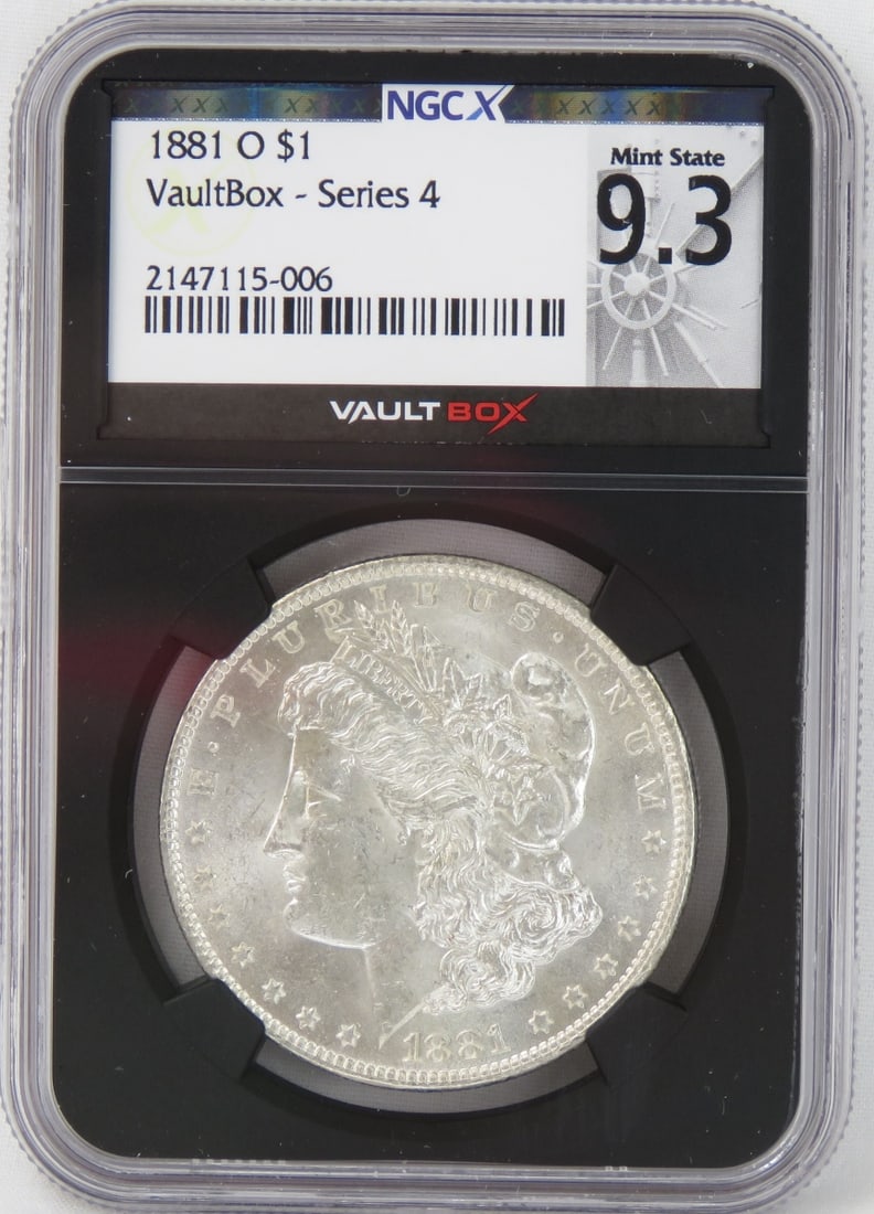 1881 O Morgan Silver Dollar NGCX Mint State 9.3 (1 of 4)
