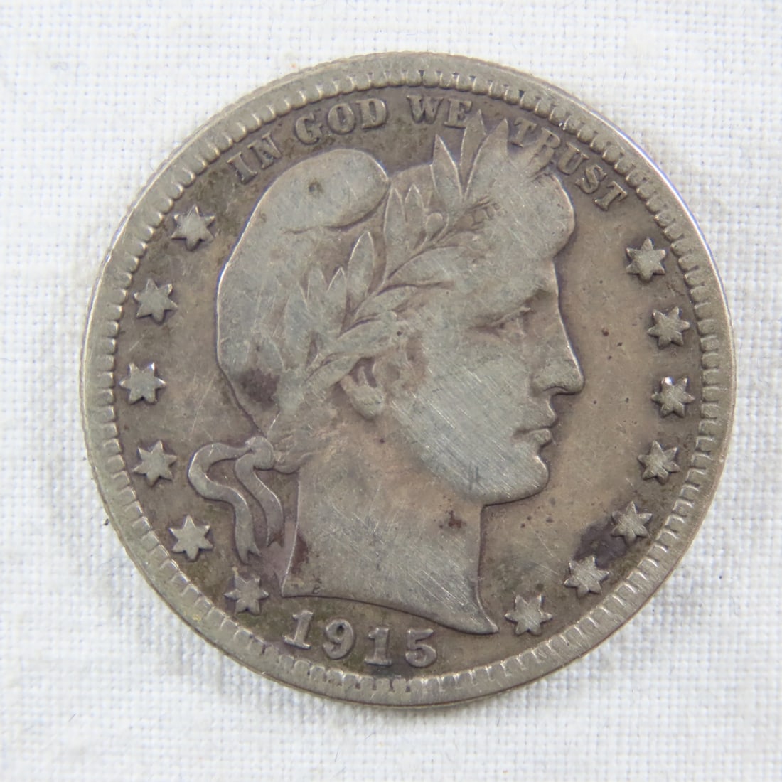 1915 D Barber Silver Quarter (1 of 2)