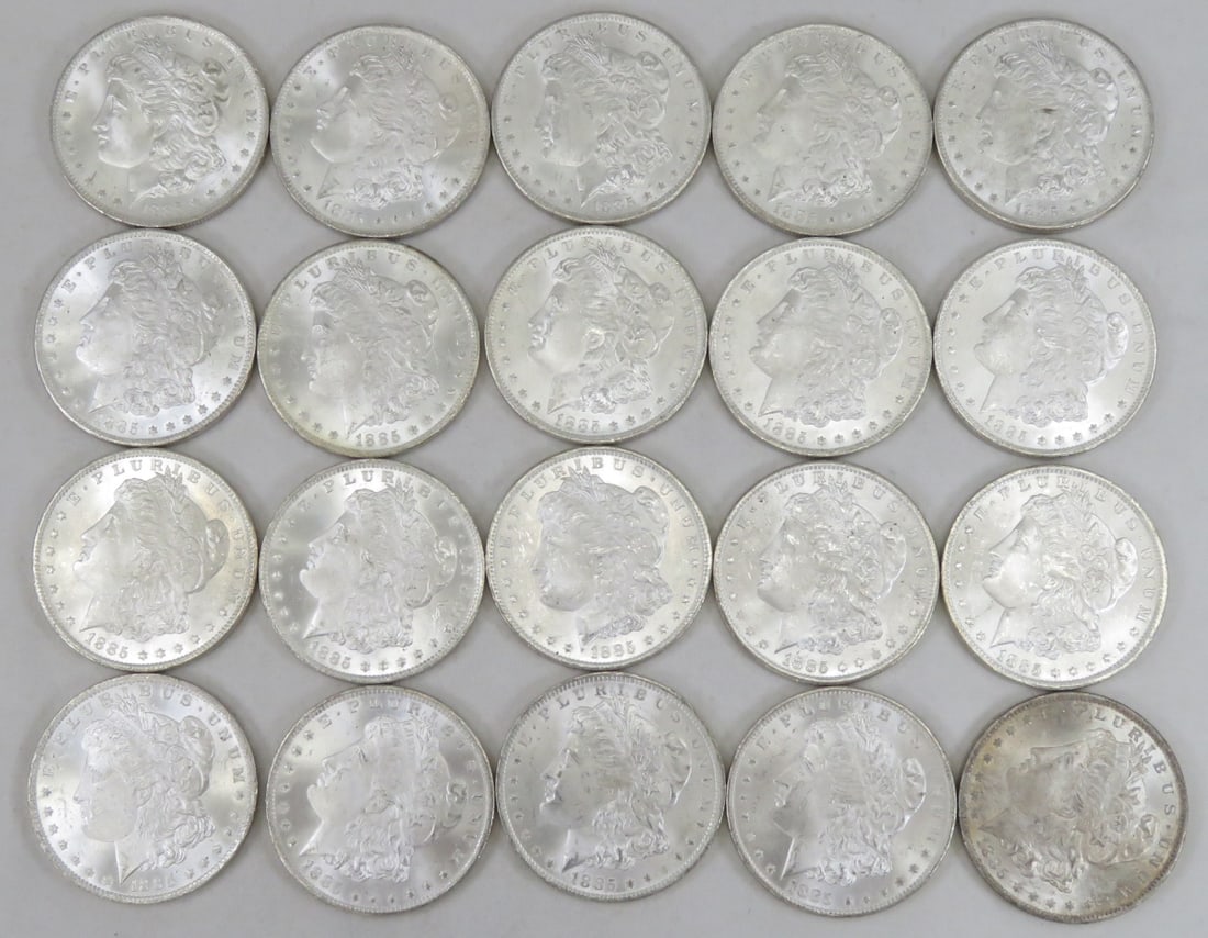 20 BU 1885 O Morgan Silver Dollars (1 of 11)