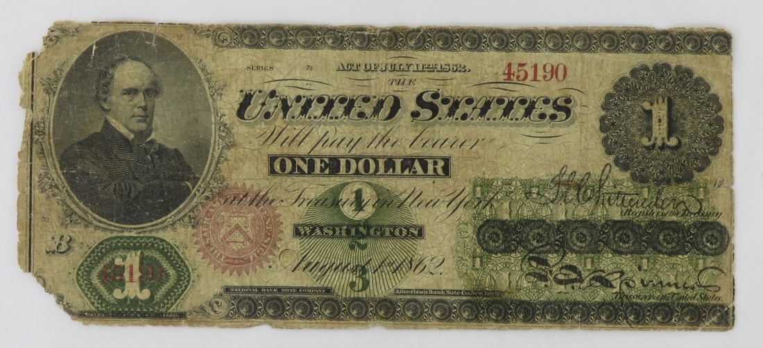 1862 $1 US Legal Tender Large Note (1 of 10)