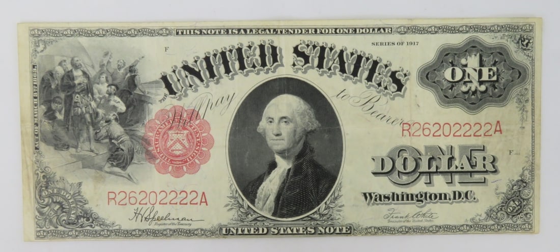 1917 $1 Legal Tender Large Note: Please ask questions and read terms & conditions before bidding.