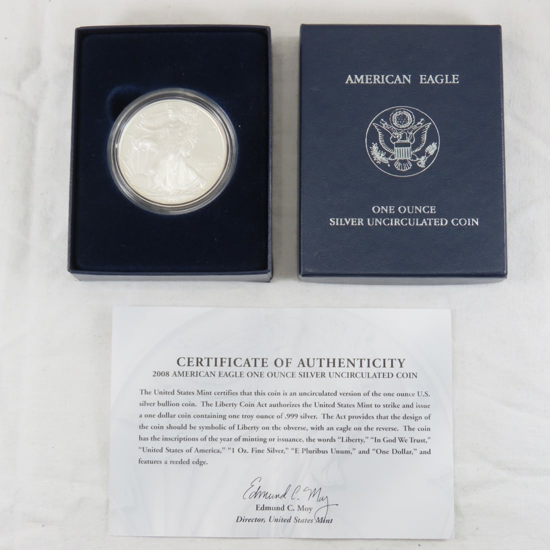 2008 W American Silver Eagle Uncirculated with box (1 of 4)