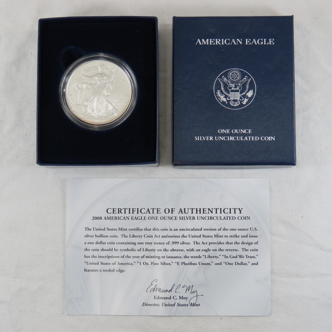 2008 W American Silver Eagle Uncirculated with box (1 of 4)