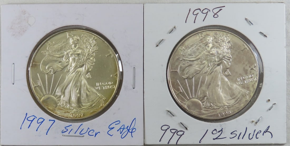 1997 & 1998 American Silver Eagles (1 of 6)