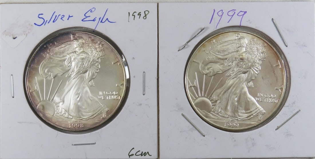1998 & 1999 American Silver Eagles (1 of 6)