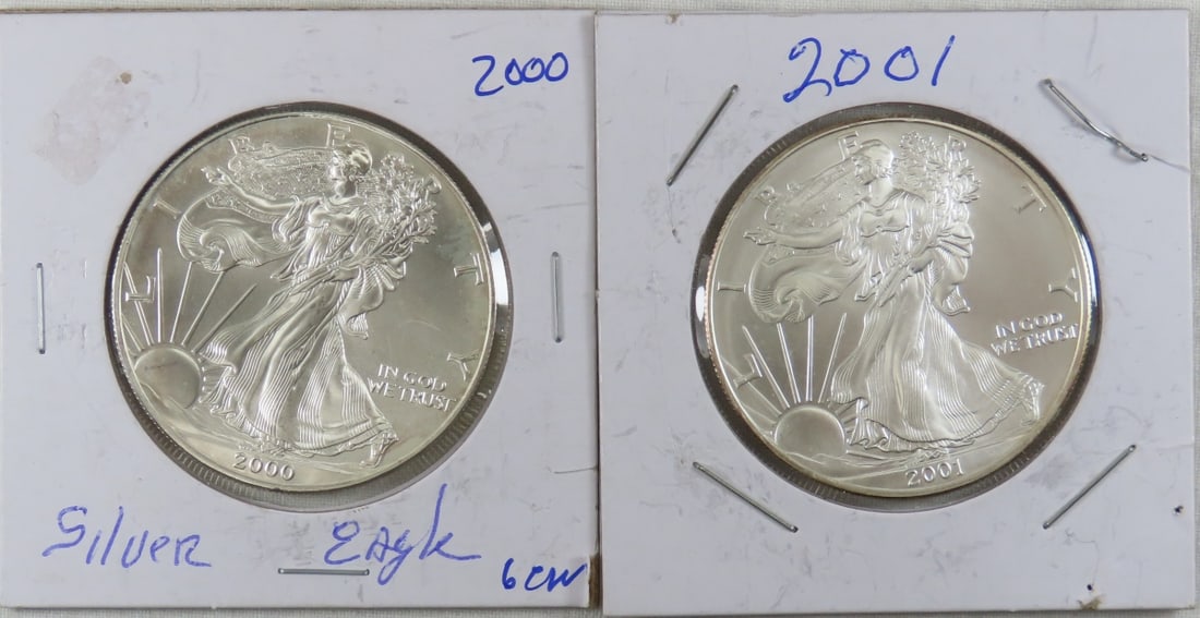 2000 & 2001 American Silver Eagles (1 of 6)