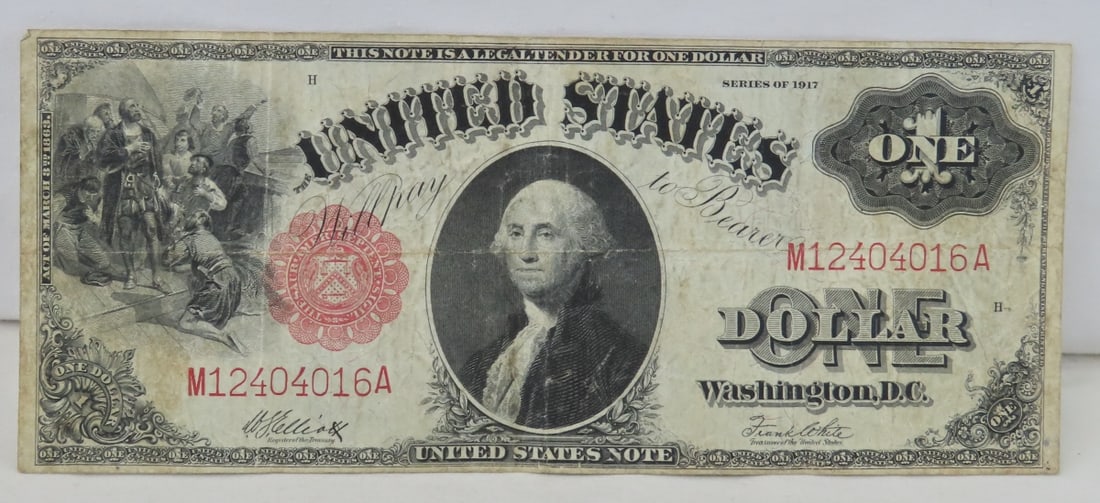 1917 $1 Legal Tender Note: Please ask questions and read terms & conditions before bidding.