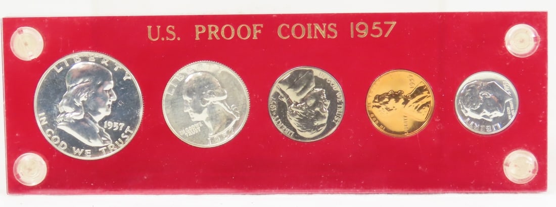 1957 US Silver Proof Set in red case (1 of 12)