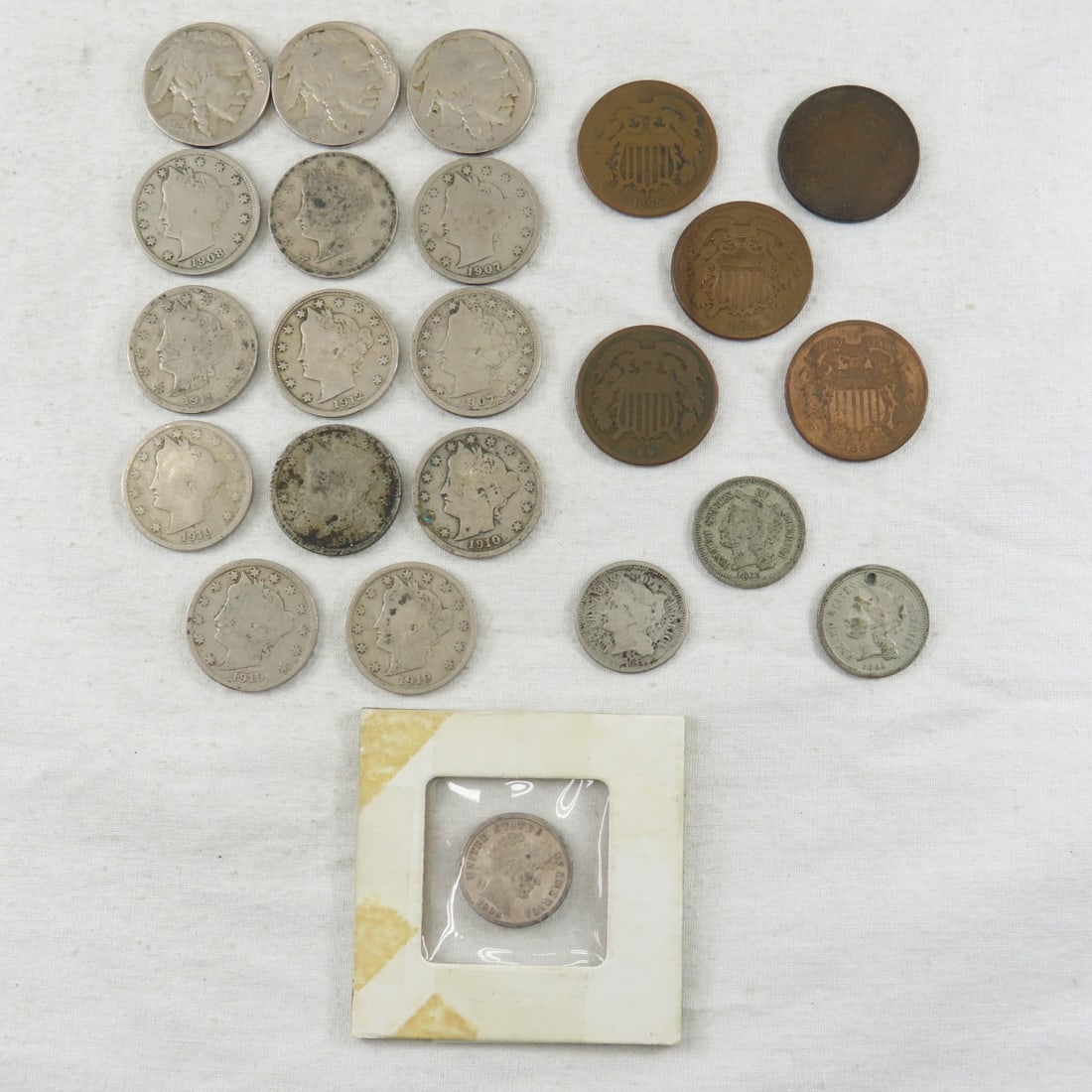 2 Cent, 3 Cent, & 5 Cent US Coins (1 of 12)