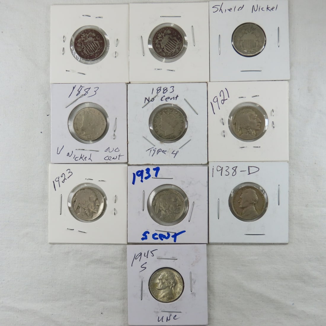 10 US Nickels 1869 - 1945 (1 of 20)