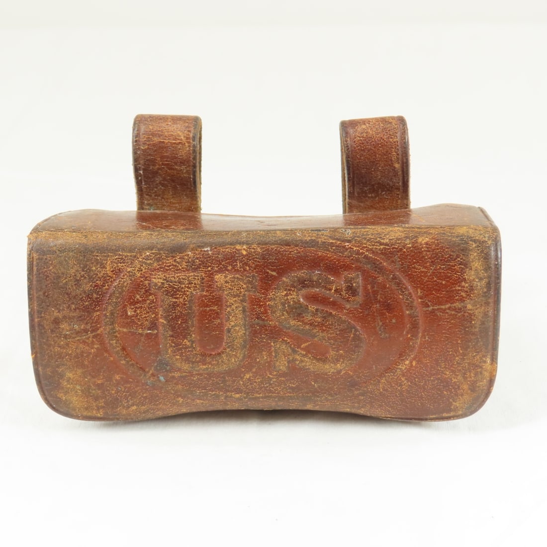 1907 US Rock Island Arsenal Ammo Leather Pouch: stamped on back with T.C.C. and AKS, for pistol cartridges Please ask questions and read terms & conditions before bidding.