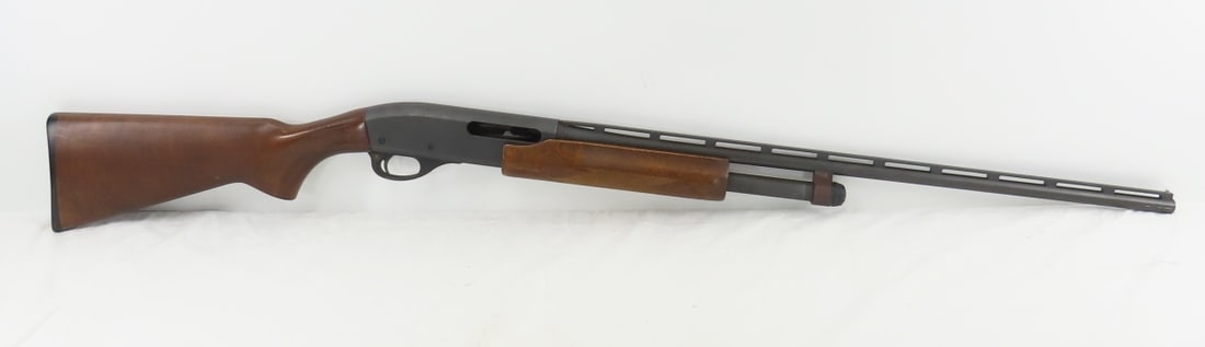 Remington 870 Express .410 GA Shotgun: 25" vent rib barrel with front bead sight, Full choke, pump action, 3" plastic shells, checkered wood forearm and stock with pistol grip. SN# A556205 H, overall good condition. FFL transfer required, 