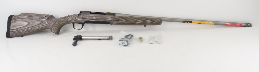 Browning X-Bolt .300-WIN MAG Bolt Action Rifle: LIKE NEW- never used in original box. Model 354, Stainless 28" barrel 1-8", gold trigger, checkered wood stock with pistol grip, SN# 29490ZP354. Manufactured 2018 Miroku Japan. FFL transfer required,