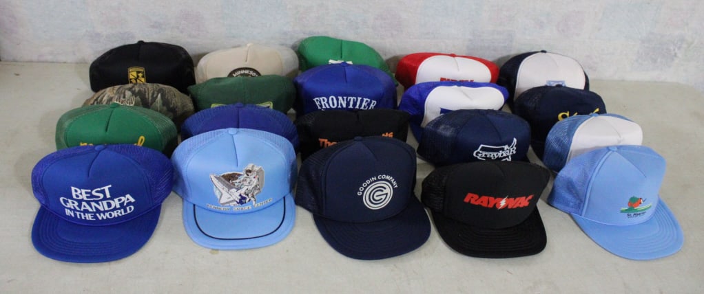 20 Vtg Snapback Adv Trucker Mesh Caps/Hats (1 of 12)
