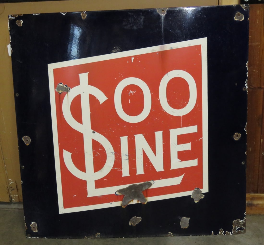 SOO Line Porcelain Metal Depot Sign 36x36" 1sided