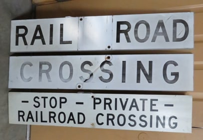 Milwaukee CNW Private Railroad Crossing Sign