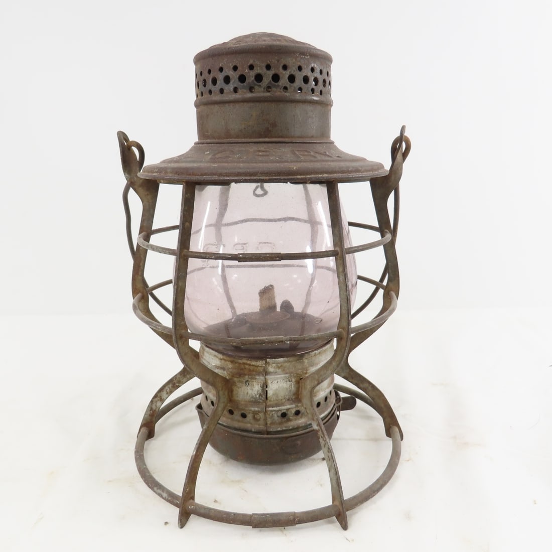 CPRY Tall ET Wright marked Lantern: with clear cast CPR extended base globe Please ask questions and read terms & conditions before bidding.