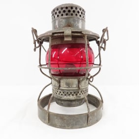 NKP Adlake Short Red Globe Lantern
