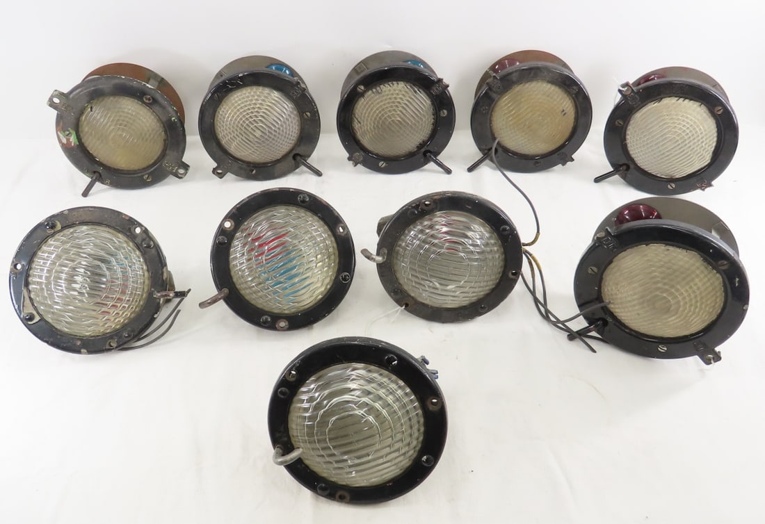 5 Pairs of EMD Diesel Engine Class Lamp Shells: Please ask questions and read terms & conditions before bidding.