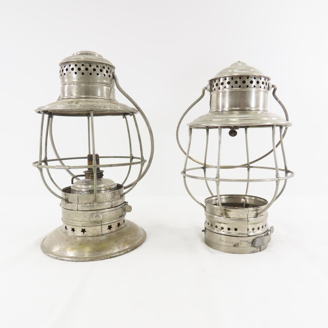 Two Silver lantern Frames, unmarked: Please ask questions and read terms & conditions before bidding.