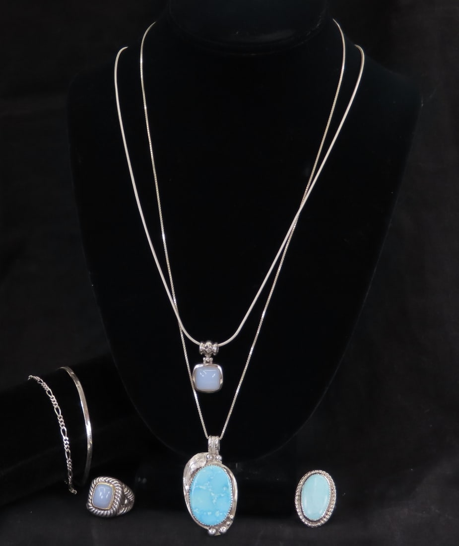 Moonstone and Turquoise Sterling Jewelry (1 of 13)