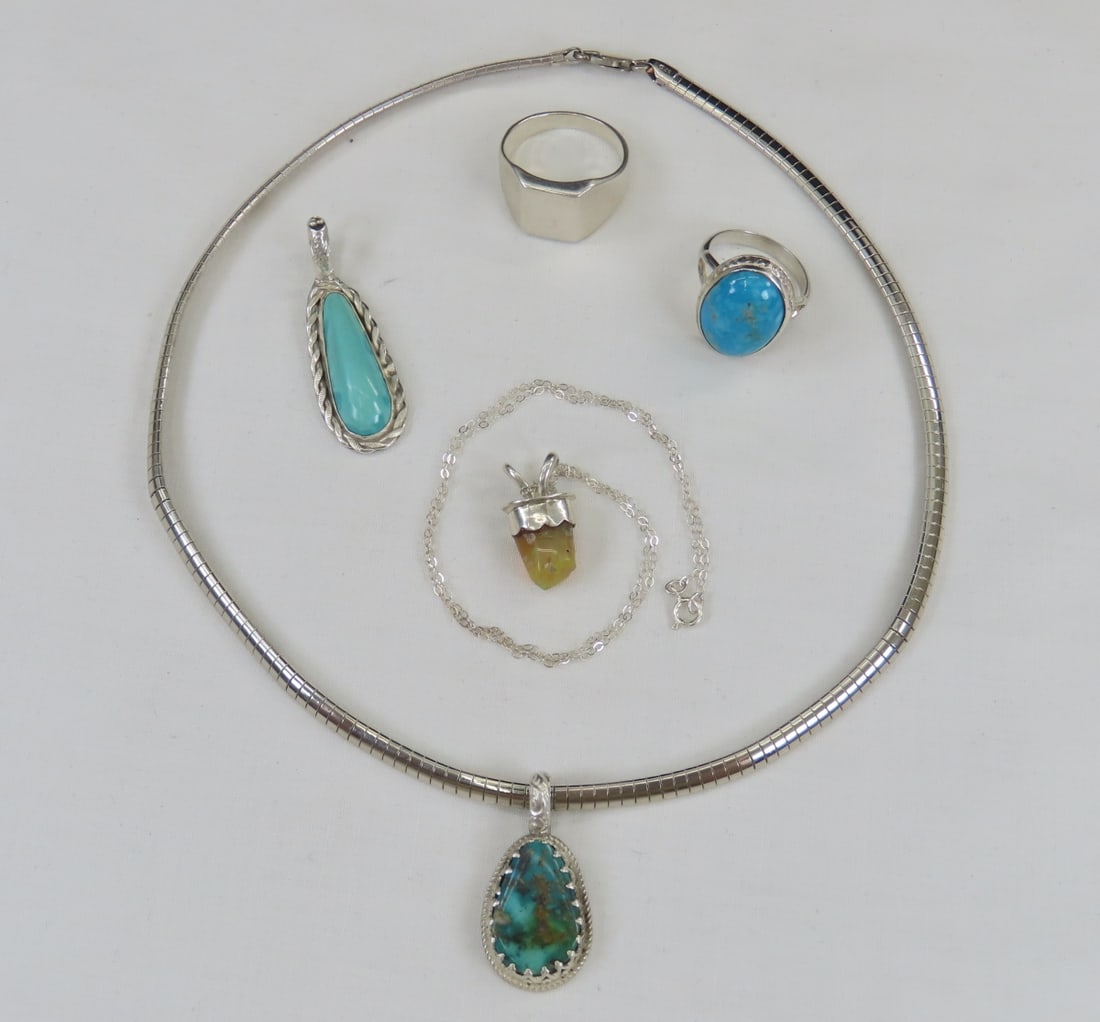Sterling Silver, Opal & Turquoise Jewelry (1 of 12)