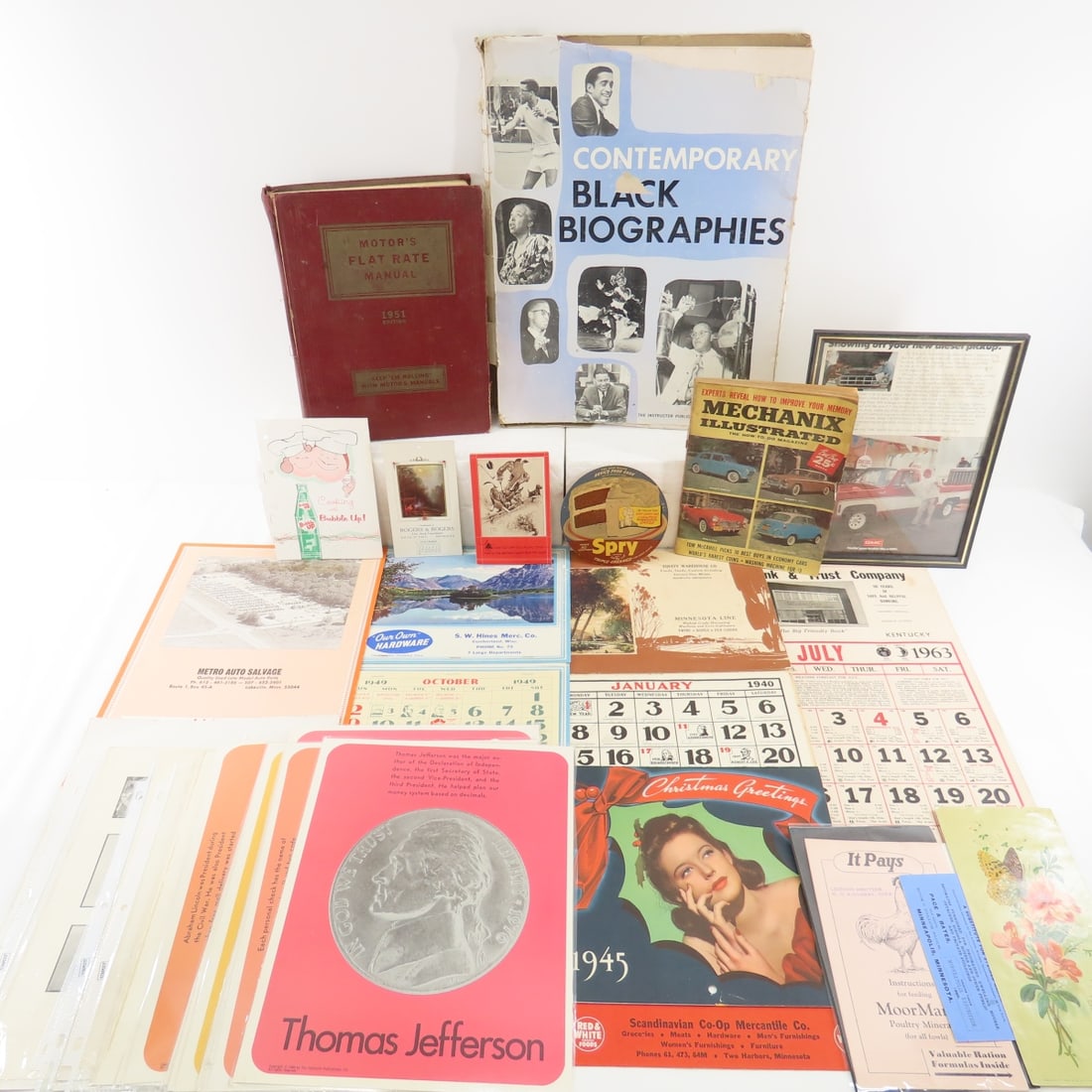 Vintage Calendars, Black Biographies & Ephemera: Vintage Calendars, Black Biographies & Ephemera - Please ask questions and read terms & conditions before bidding.