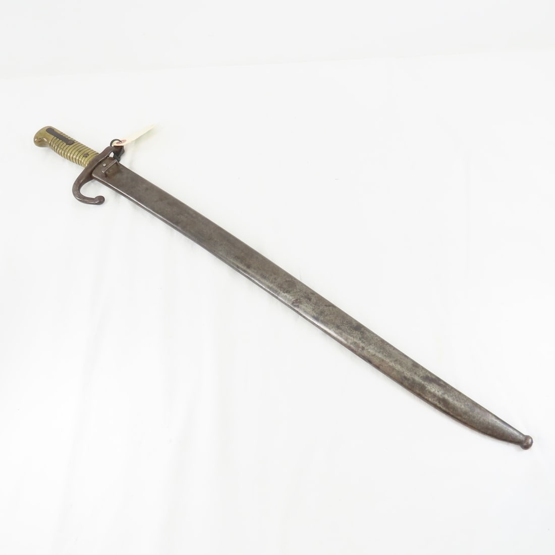 French M 1866 bayonet with sheath: French M 1866 bayonet with sheath-not matching serial numbers. Please ask questions and read terms & conditions before bidding.