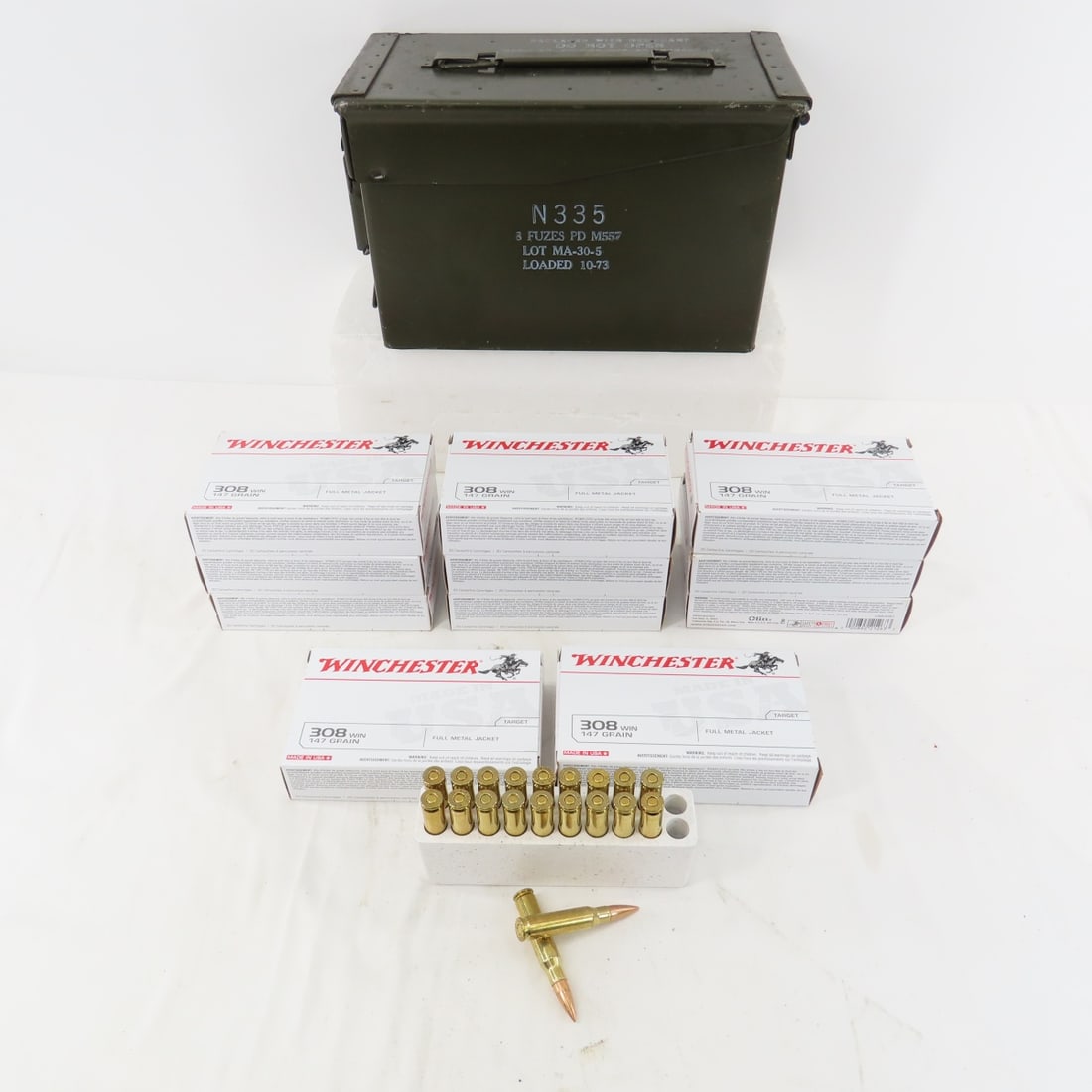 Ammunition 220 rounds Winchester .308 Win: Ammunition 220 rounds Winchester .308 Win-in metal ammunition can Please ask questions and read terms & conditions before bidding.