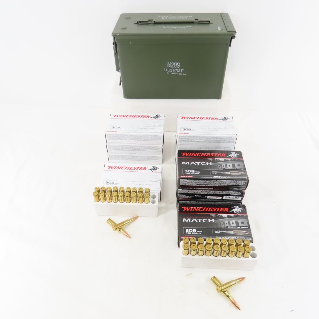 Ammunition 210 rounds Winchester .308 Win: Ammunition 210 rounds Winchester .308 Win-in metal ammunition can Please ask questions and read terms & conditions before bidding.