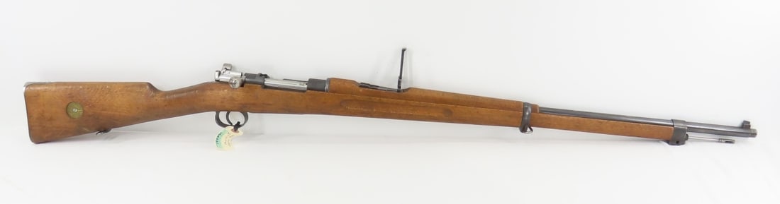 Swedish Model 1896 Gustafs Mauser 6.5mm Rifle: Swedish Model 1896 Gustafs Mauser 6.5mm Rifle-Receiver marked with crown and CARL GUSTAFS STADS GEVARSFAKTORI 1918"", side rail marked "HK 452362", straight bolt, metal butt plate, front ring, & magaz
