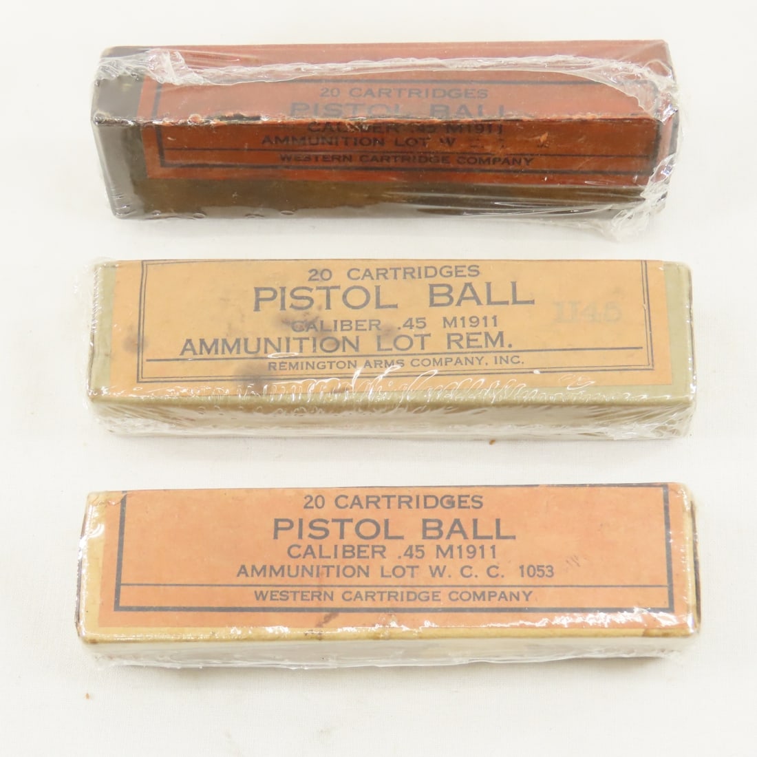 Ammunition 60 rounds Cal 45 1911 pistol ball: Ammunition 60 rounds Cal 45 1911 pistol ball-in 3 sealed boxes Please ask questions and read terms & conditions before bidding.