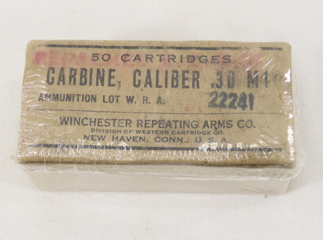 Ammunition 50 rounds Winchester 30 carbine M1: Ammunition 50 rounds Winchester 30 carbine M1- Please ask questions and read terms & conditions before bidding.