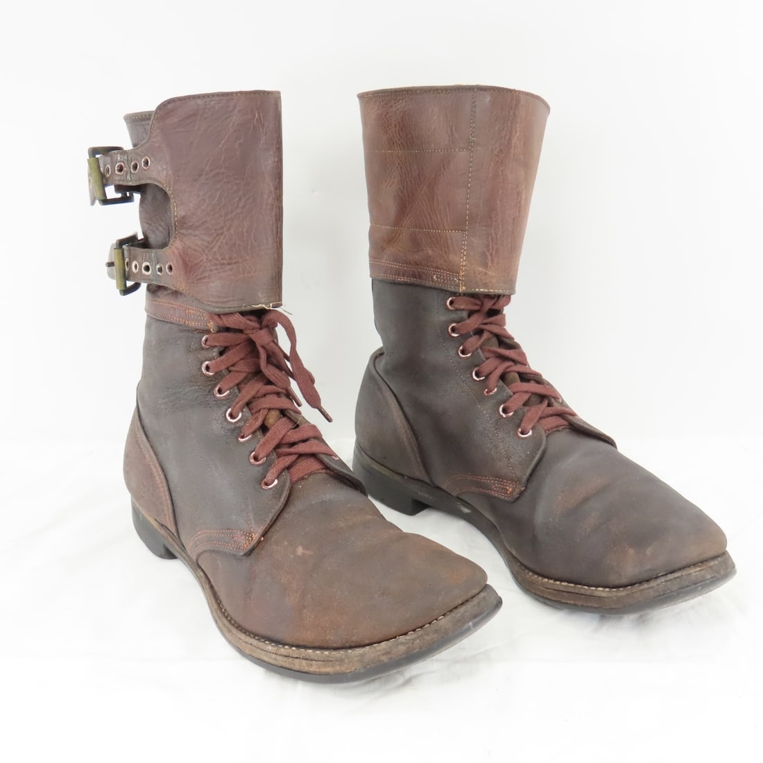 WWII US double buckle combat boots size 11 1/2 (1 of 11)