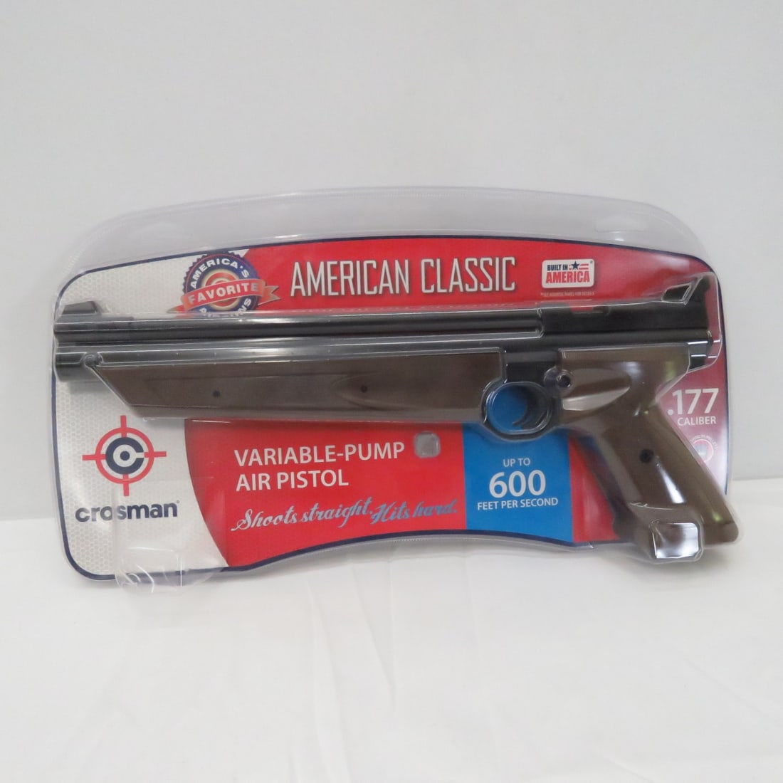 Crosman American Classic .177 Cal Air Pistol NIP: Crosman American Classic .177 Cal Air Pistol NIP - Variable-Pump Please read terms & conditions and ask questions before bidding.