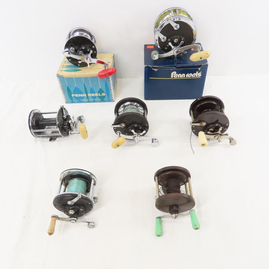 7 Vintage Penn Fishing Reels, 2 with boxes (1 of 20)