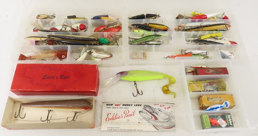 Eddie's Bait & other Fishing lures: Eddie's Bait & other Fishing lures - Please read terms & conditions and ask questions before bidding.