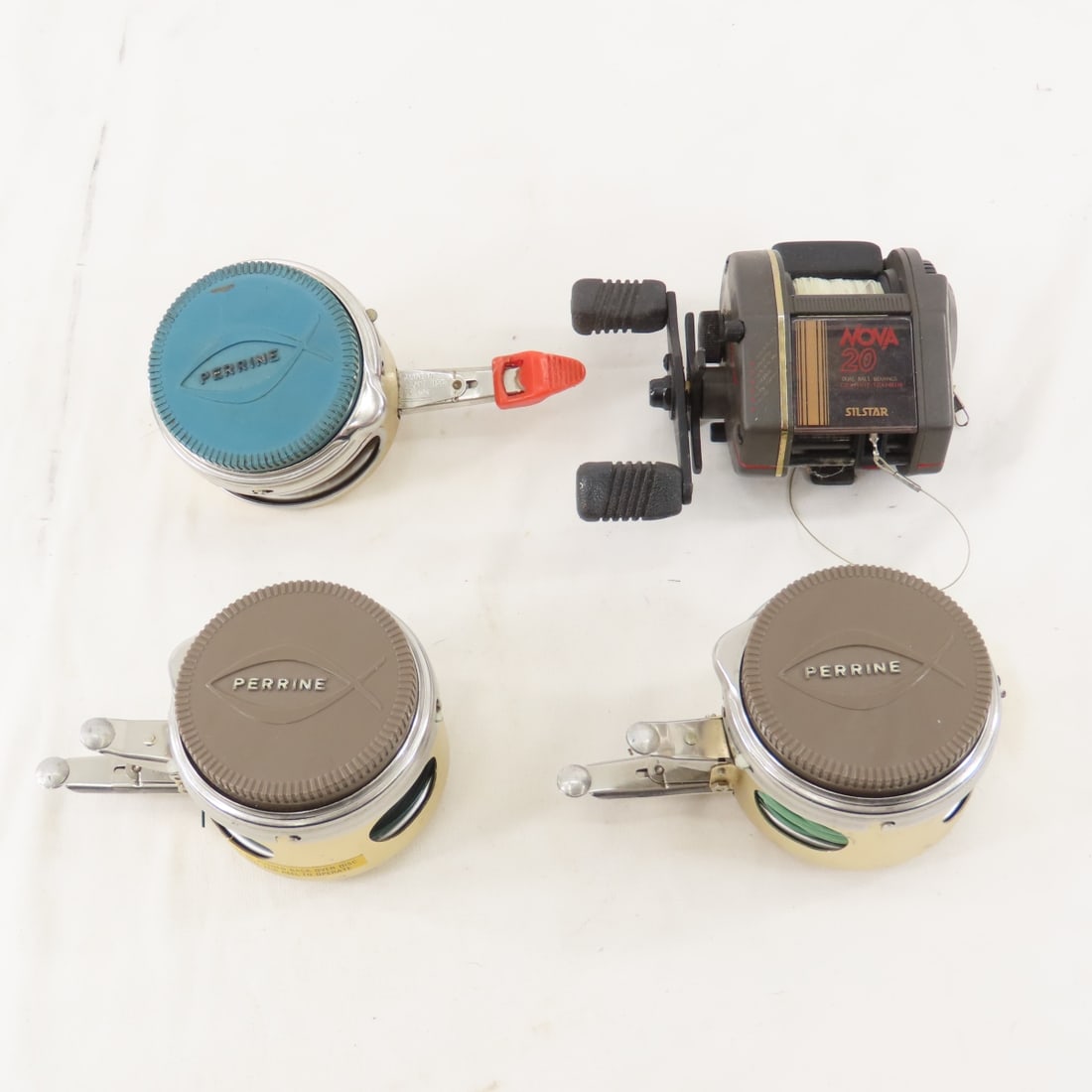 3 Vintage Fishing Reels Perrine No. 51 Automatic Fly