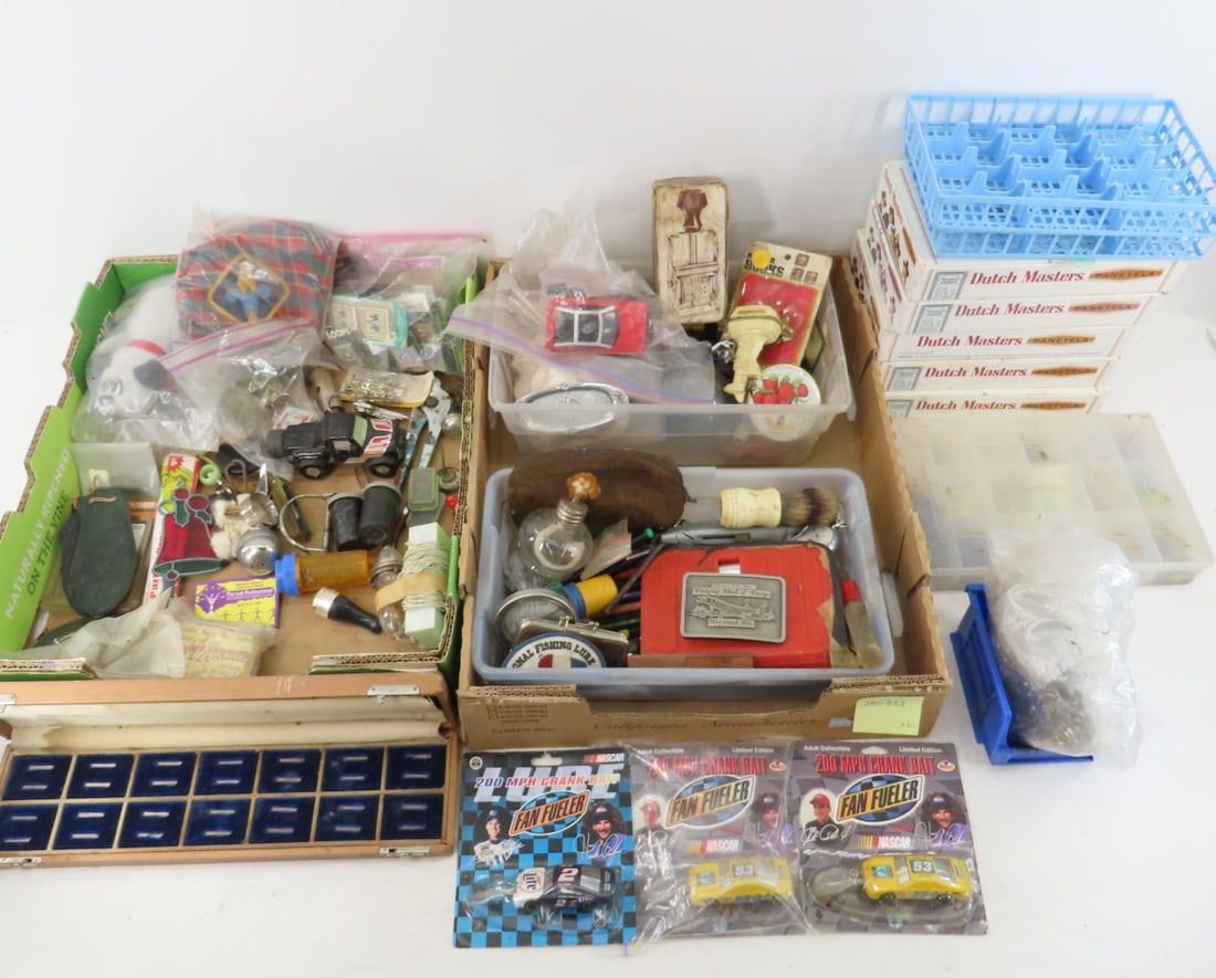 Junk Drawer, Diecast, Buckle, Cigar Boxes & more: Junk Drawer, Diecast, Buckle, Cigar Boxes & more - Please read terms & conditions and ask questions before bidding.