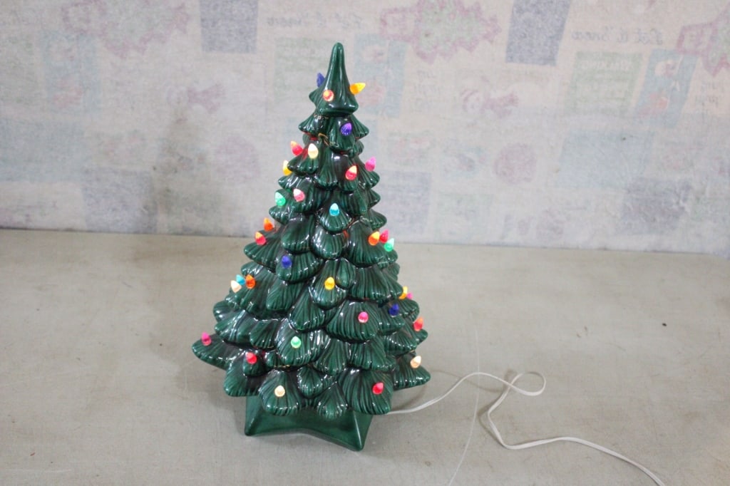 Ceramic Lighted Christmas Tree with Music Box 20" (1 of 19)