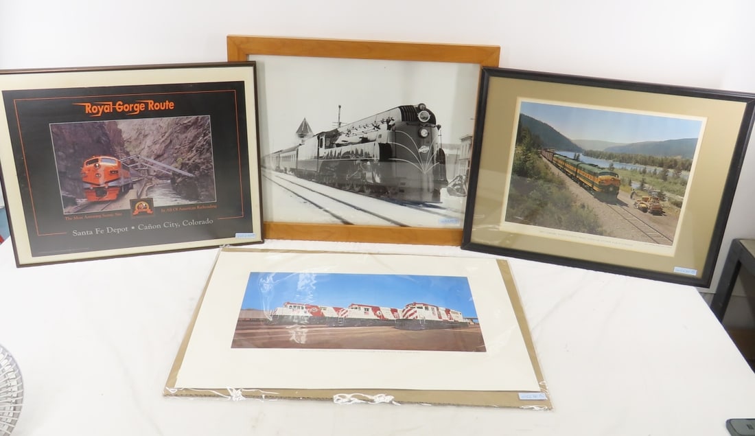 4 Railroad Photo Prints- 3 Framed (1 of 16)